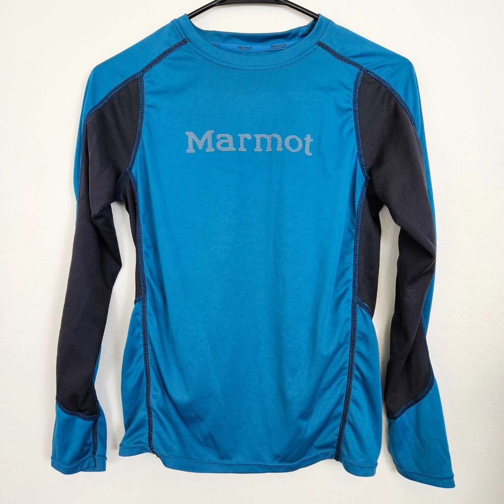 Marmot Youth Boys Long Sleeve Blue Water/Sun Shirt Size XL Outdoors Lake
